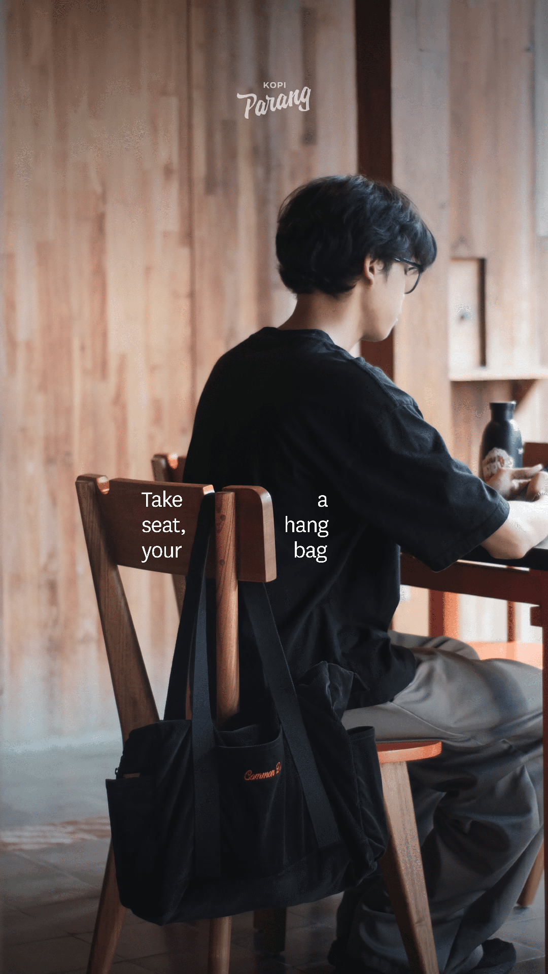 Take a seat, hang your bag